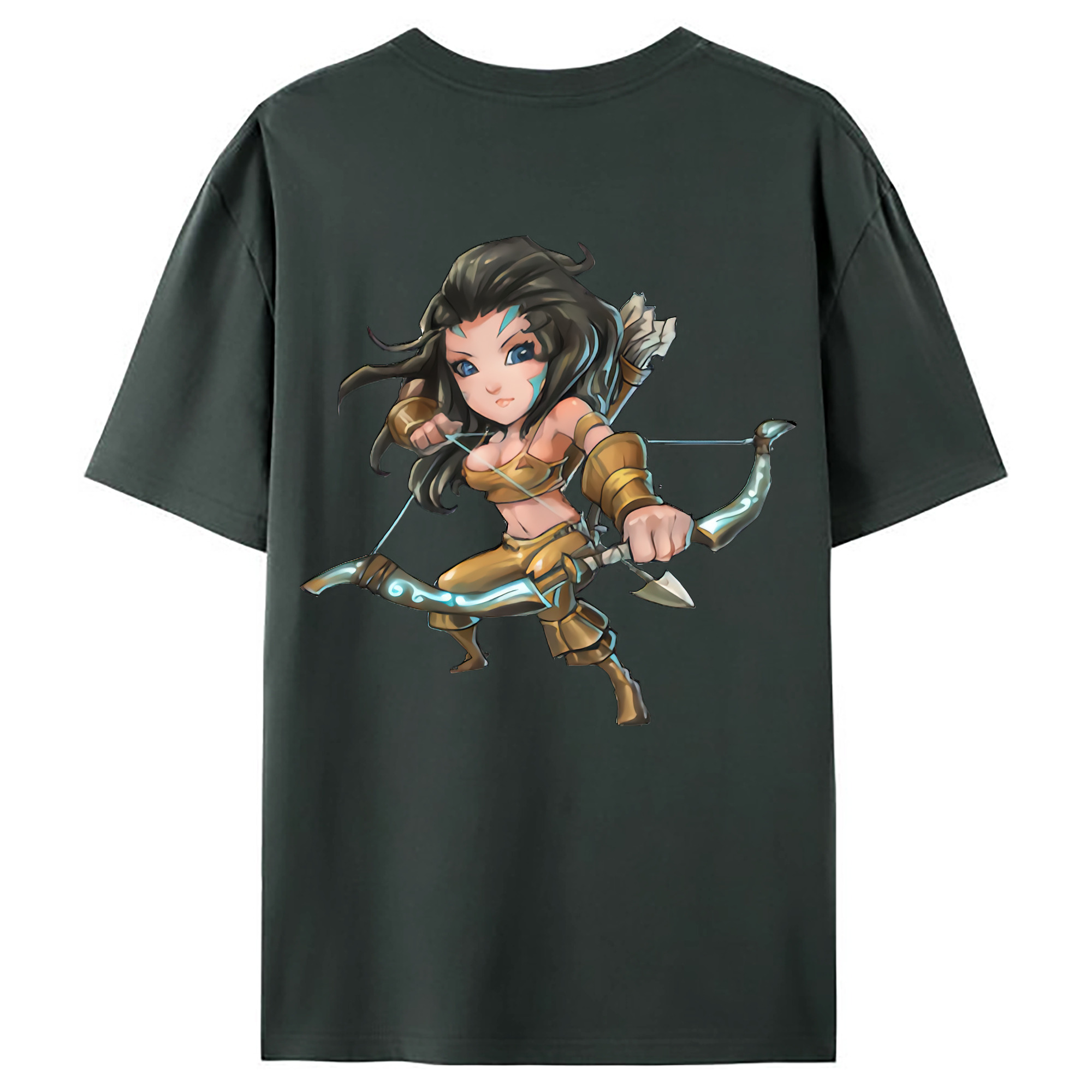 （画像用） リーグ・オブ・レジェンド League of Legends LOL 綿100％ メンズ半袖Tシャツ（バックプリント） 通気性